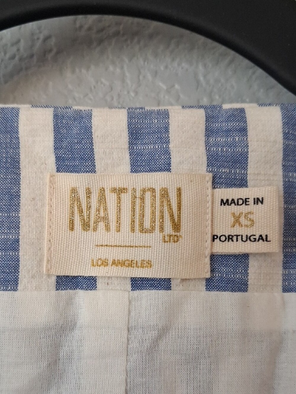 Nation LTD Blue and White Striped Top - Picture 4 of 7